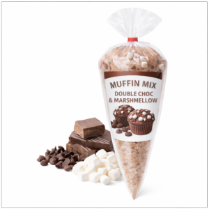 Double Choc & Marshmallow Frozen Muffin Mix – Piping Bag