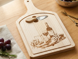 Personalised Pine Cheese Board and Knife